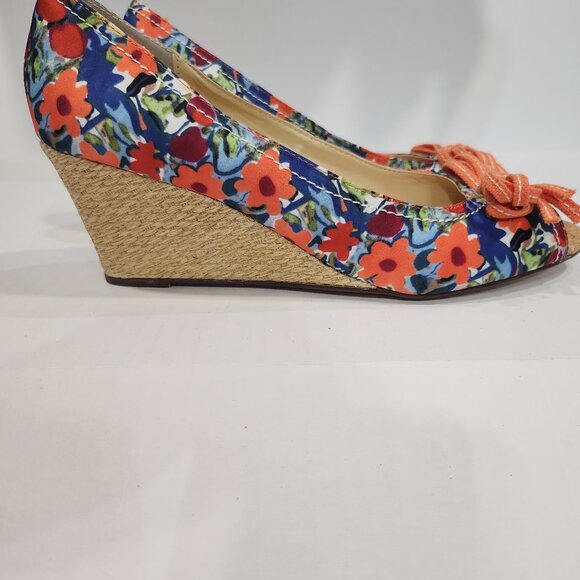Unisa Open Toe Woven Floral Unastor Wedges Size 11M - Picture 4 of 10